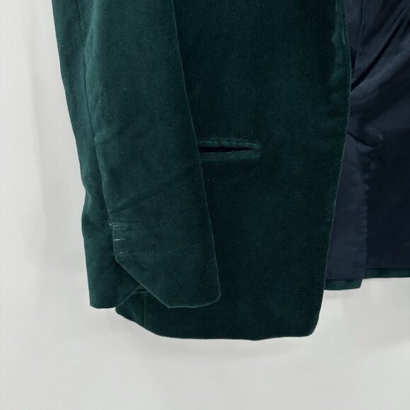 ZADIG & VOLTAIRE volly blazer emerald green velvet open front holiday trendy S - Picture 6 of 9